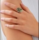 Pyrite Stone Original Ring - Certified Pyrite Ring for Women and Men - Real Pirate Stone Crystal Ring for Money, Wealth, Abundance and Success