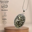 Pyrite Stone 5-30 gram  Original Pendant Necklace - Certified Pyrite Pendant for Men and Women - Real Pirate Stone Crystal Pendant for Money, Wealth, Abundance and Success