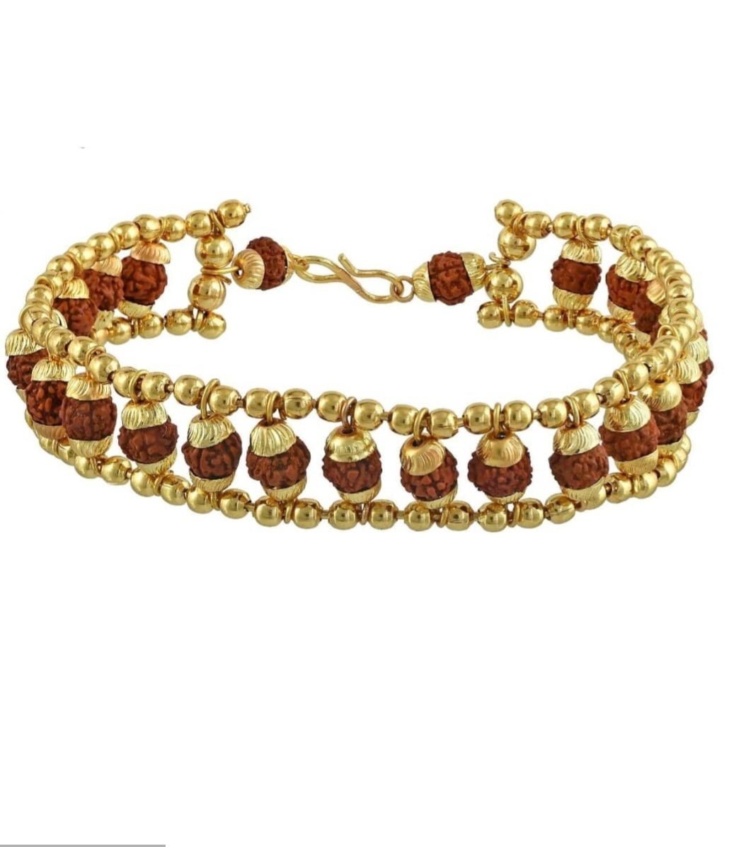 Beaded 7 Mukhi Rudraksha Rakhi Bracelet for Men and Women - Image 4