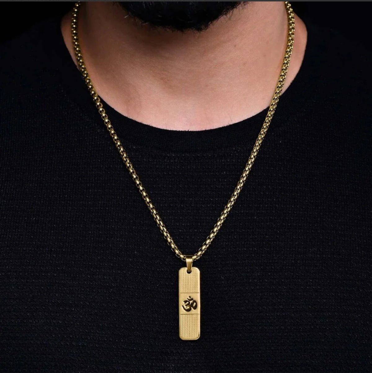 Om pendant 18k Pendant with chain - Image 4