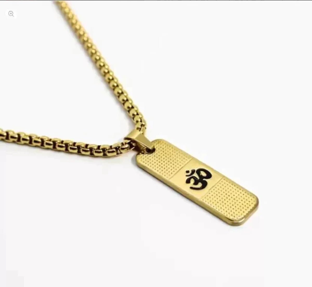 Om pendant 18k Pendant with chain - Image 3