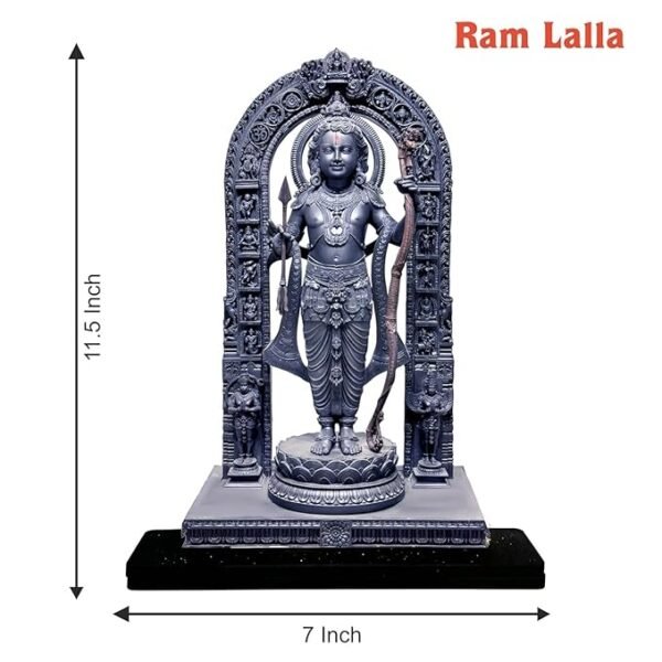 Ram Lalla Idol Ayodhya MDF Murti Statue (11.5 x 7 Inches) - Image 2