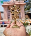 Mahadev Trishul Damru 18K Gold Plated Premium Car Desk