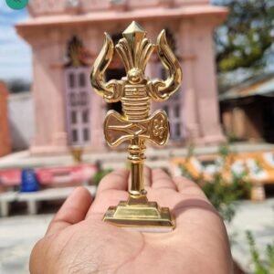 Mahadev Trishul Damru 18K Gold Plated Premium Car Desk