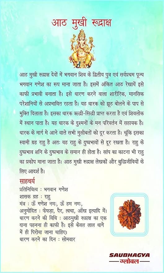 8 Mukhi Nepali Rudraksha For Men & Women - Image 4