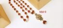 7 Mukhi Gold Plated Trishul Rudraksha Mala With Pendant For Men & Women