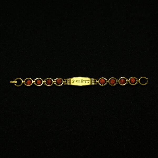 Om  Namah Shivay 5 Mukhi Rudraksha Bracelet for man and woman - Image 4