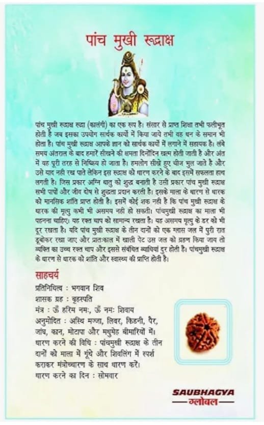 Nepali 5 Mukhi Rudraksha 5 Mukhi Faced  Gold Plated Pendant - Image 4