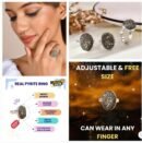 Pyrite Stone Original Ring - Certified Pyrite Ring for Women and Men - Real Pirate Stone Crystal Ring for Money, Wealth, Abundance and Success