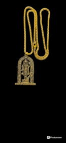 Ram Lalla Idol Ayodhya Brass Gold-plated pandant with chain for Men and Women