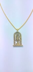 Ram Lalla Idol Ayodhya Brass Gold-plated pandant with chain for Men and Women