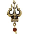 5 Mukhi Rudraksha Bracelet + Premium Quality Mahadev Trishul Damru Pendant for Men and Women