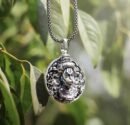 Silver-Plated God Hanuman Pendant Lord Bajrang Bali Locket+Chain For Men & Women