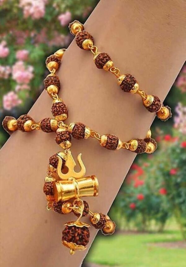 Stylish Shiv Trishul Damaru Rudraksha Mala for man and woman - Image 3