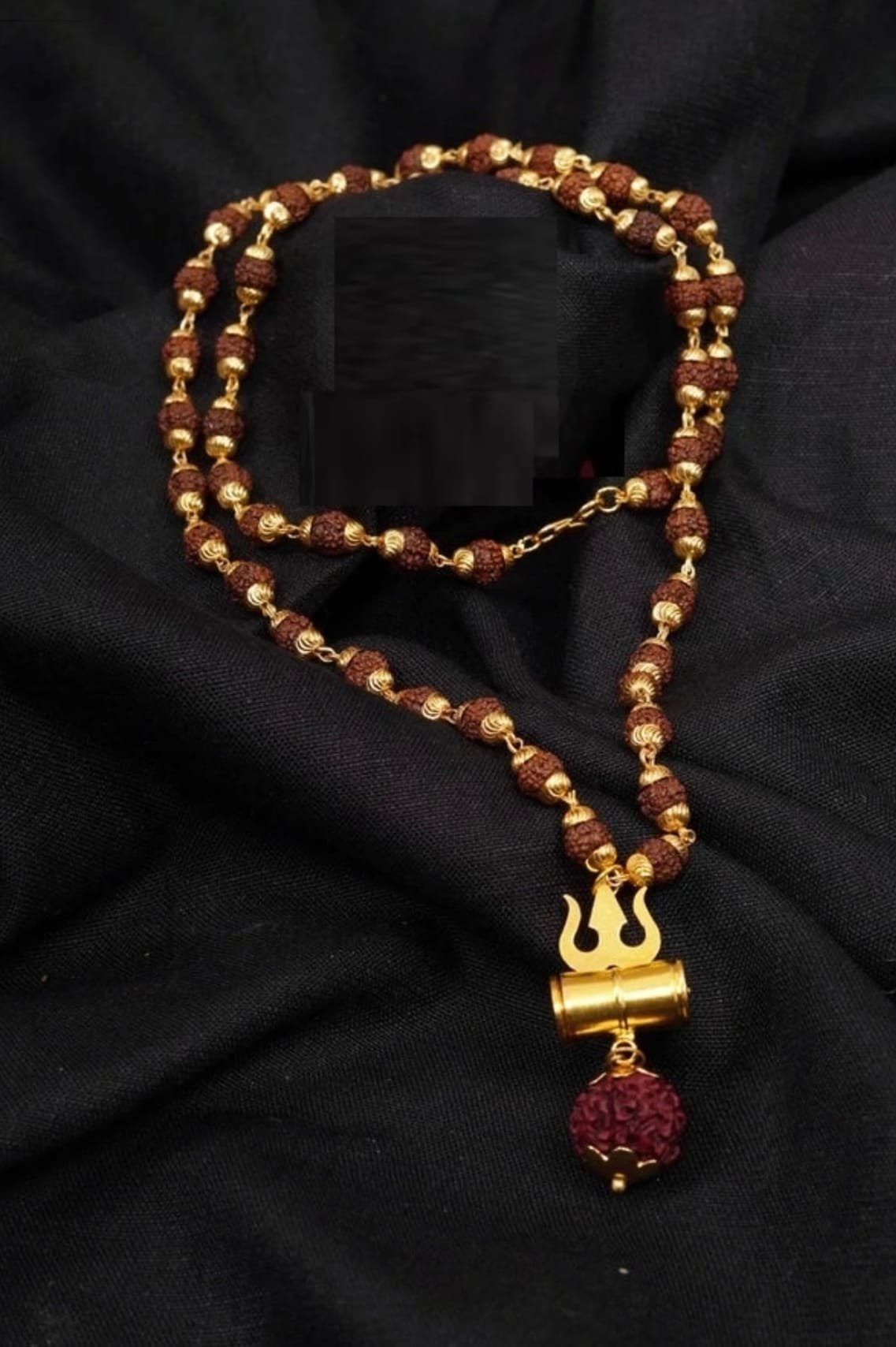 Stylish Shiv Trishul Damaru Rudraksha Mala for man and woman - Image 2