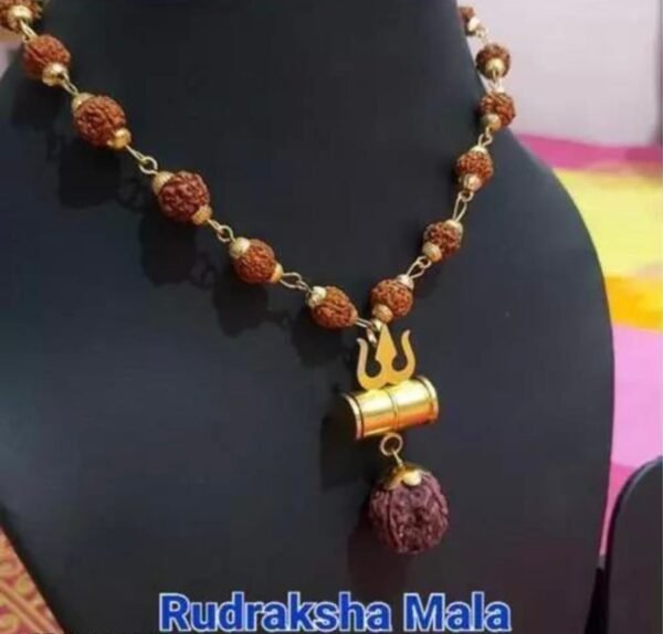 Stylish Shiv Trishul Damaru Rudraksha Mala for man and woman - Image 4