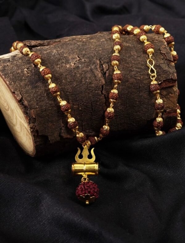 Stylish Shiv Trishul Damaru Rudraksha Mala for man and woman