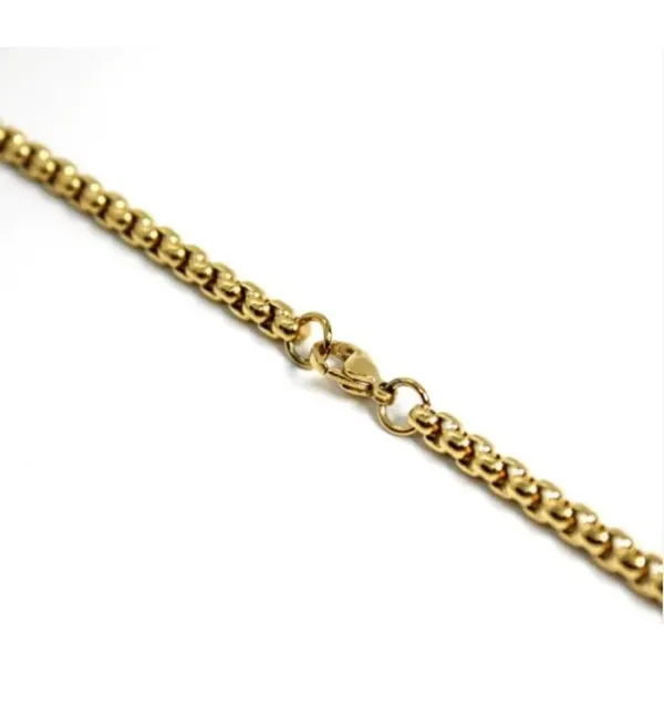Shree Ram 18k Gold Plated Dotted Pendant with chain(24inch) - Image 2